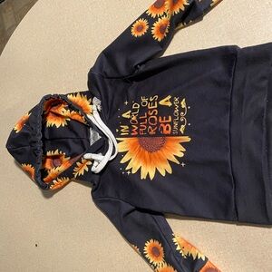 Sunflower Print toddler Hoodie